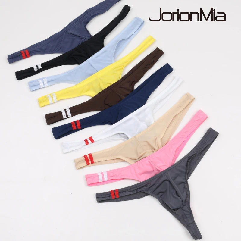 5pcs Men's G-string Thong Sexy Underwear Male Transparent Panties Men's Briefs Underpant Boy Bikini Briefs Sexy Underwear E-044