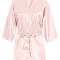 RB030 Sexy Large Size Sexy Satin Night Robe Lace Bathrobe Perfect Wedding Bride Bridesmaid Robes Dressing Gown For Women