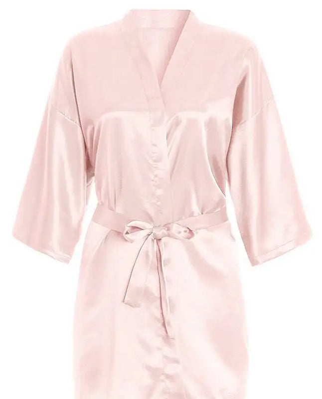 RB030 Sexy Large Size Sexy Satin Night Robe Lace Bathrobe Perfect Wedding Bride Bridesmaid Robes Dressing Gown For Women