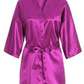 RB030 Sexy Large Size Sexy Satin Night Robe Lace Bathrobe Perfect Wedding Bride Bridesmaid Robes Dressing Gown For Women