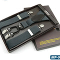 Man Suspenders Fashion Braces Adjustable 4 Clips Leather Belt Strap Tirante Trousers Suspensorio Father - Visuel 15 | SAMAG