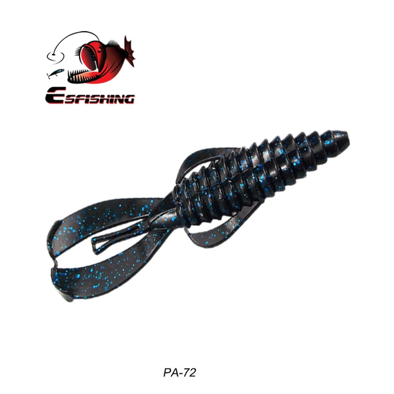 ESFISHING Hot Jigging Silicone Bait Rage Bug Craw 100mm Wobblers for Pike Bass Pesca Artificial Ned Fishing Lure Salts