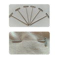 50pcs Tpins Long 32mm Silver T Shape Needles Pin For Wigs Hair Weaving Tools Salon Styling Tools Mannequin Head Wig Stand