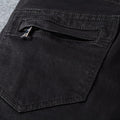Sokotoo Men's Big Size Black Biker Jeans for Moto Casual | SAMAG