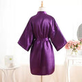 RB030 Sexy Large Size Sexy Satin Night Robe Lace Bathrobe Perfect Wedding Bride Bridesmaid Robes Dressing Gown For Women