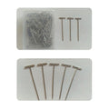 50pcs Tpins Long 32mm Silver T Shape Needles Pin For Wigs Hair Weaving Tools Salon Styling Tools Mannequin Head Wig Stand