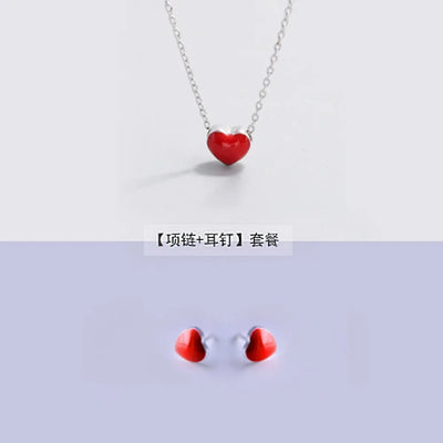 925 silver Needle Earrings+necklace for Women Jewelry | SAMAG