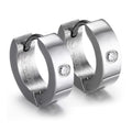 Vnox Cute Hoop Earrings For Women Men Stainless Steel Ear Cuff Brincos Huggie Jewelry