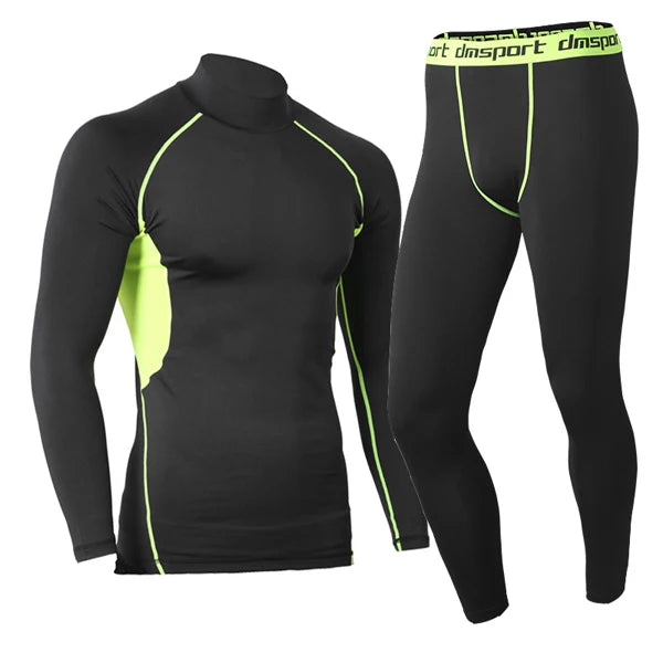 Hot-Dry Thermal Underwear Sets Men Winter Compression Thermo Underwear Men's Lucky John Cueca Long Tights Men's Long Johns Suit