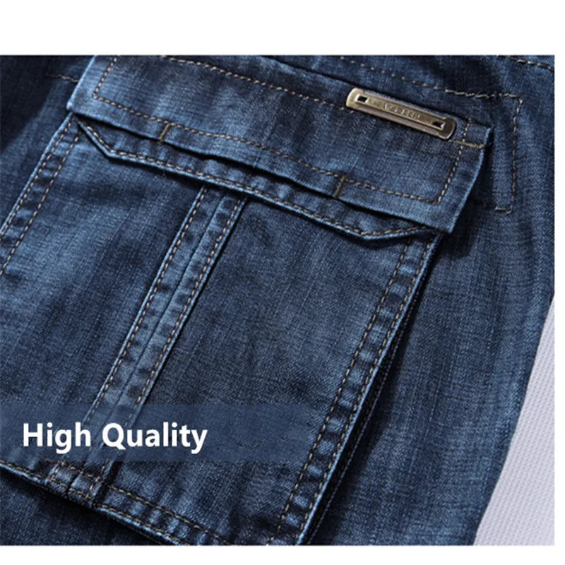 Cargo Jeans Men Big Size 29-40 42 44 Casual Multi-pocket | SAMAG
