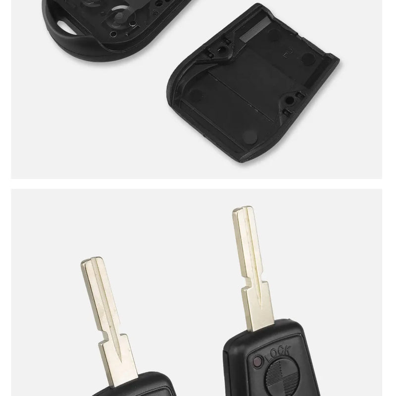 KEYYOU 3 Button Uncut Blade Car Key Replacement Remote Key Case Shell for BMW E31 E32 E34 E36 E38 E39 E46 Z3 Fob Uncut key case