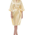 RB030 Sexy Large Size Satin Night Robe Lace Bathrobe | SAMAG