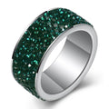 High Quality New arrival Fashion gift Charm Party New arrival rhinestone wedding jewelry Stainless Steel CZ Crystal Rings