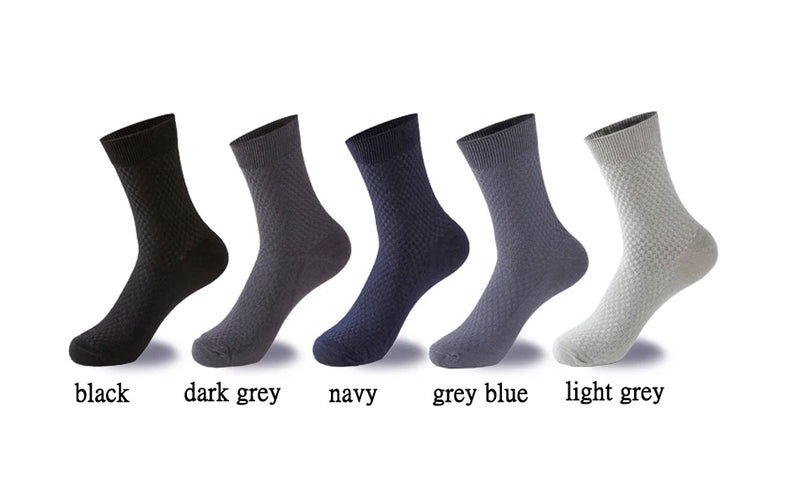 New Bamboo Fiber Men Socks Classic Deodorant Business Brand Crew Socks Men High Quality Casual Compression Socks 5pairs / lot
