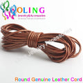 OlingArt 2mm 5M/Lot Craft Color Round Genuine Leather Cord Golden Silver DIY Necklace Bracelet Earrings Choker Jewelry Making