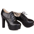 QPLYXCO 2017 New Big Small Size 31-47 Women Stiletto High Heel Shoes Sexy Lady Platform Spring Fashion Lace Up Pumps Shoes 88-8