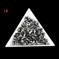 100pcs 3*3mm Arrow Rivet Decoration Nail Art Punk Spikes Stud Nail Art Tip Decoration Rivet Metallic DIY Nail Art Ornaments