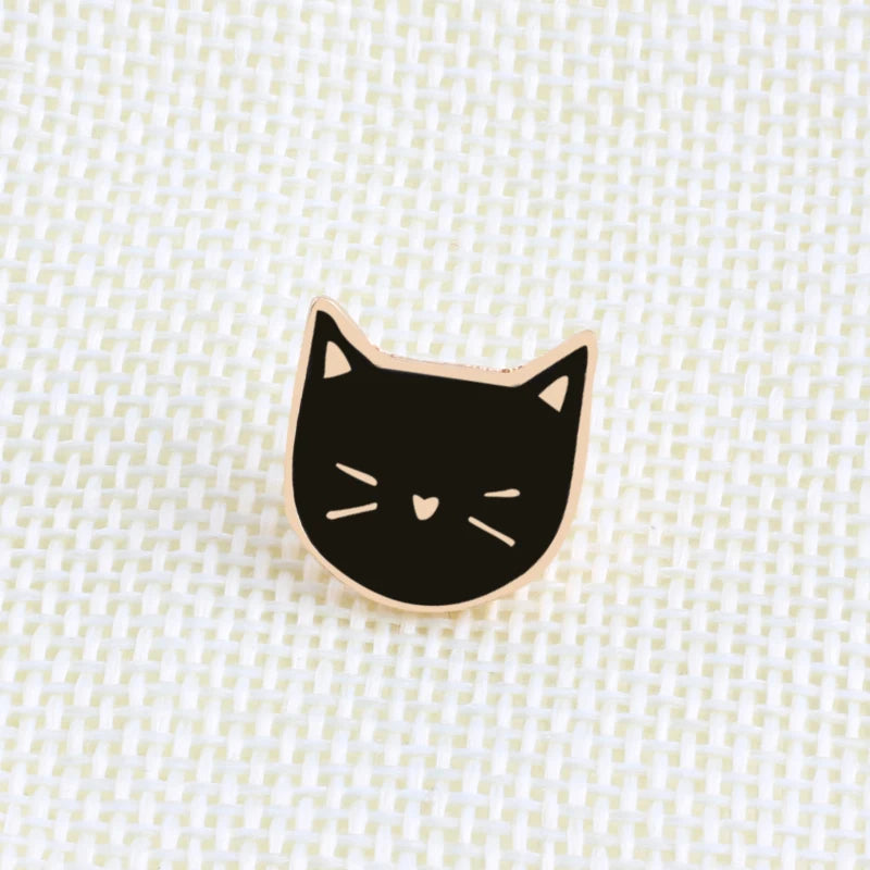 2 Pcs / Set Hot Cartoon Cute Cat Animal Enamel Brooch Pin Badge Decorative Jewelry Style Brooches For Women Gift