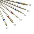 HYTOOS 11 Type Diamond Nail Drill Bit 3/32" Rotary Burr Manicure Cutters Electric Drill Accessories Nail Mills Tool