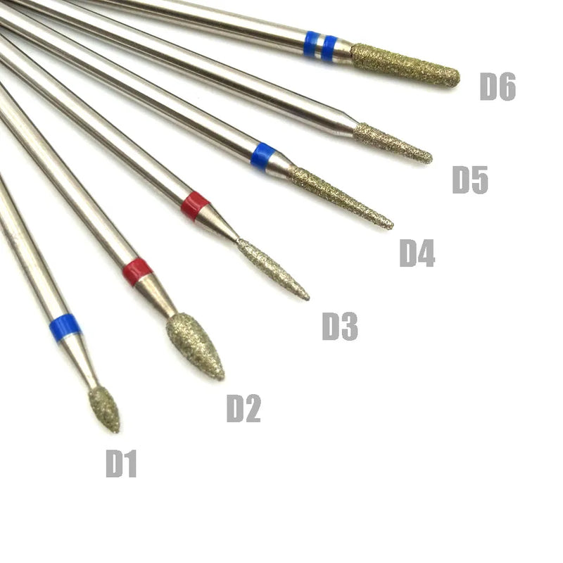 HYTOOS 11 Type Diamond Nail Drill Bit 3/32" Rotary Burr Manicure Cutters Electric Drill Accessories Nail Mills Tool