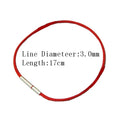 1.5/2/3mm Black Red Bracelet Stainless Steel Clasp For Women Man Couple Leather String Homme Hand Thread Male Jewelry Trending