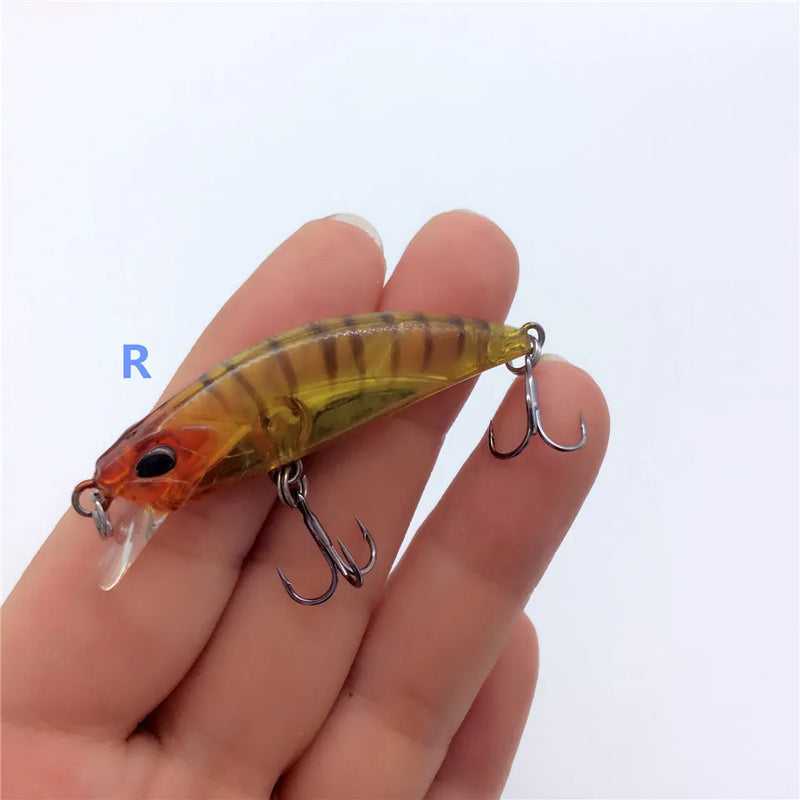 Tsurinoya 4PC 50mm 5g Sinking Minnow Artificial Bait for Trout Bass Fishing Wobbler Laser Hard Long Cast Fishing Lure DW63