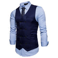 New Brand Dress Vests For Men Casual Slim Fit Mens Suit Vest Double breasted Waistcoat Gilet Homme Formal Business Jacket XXL
