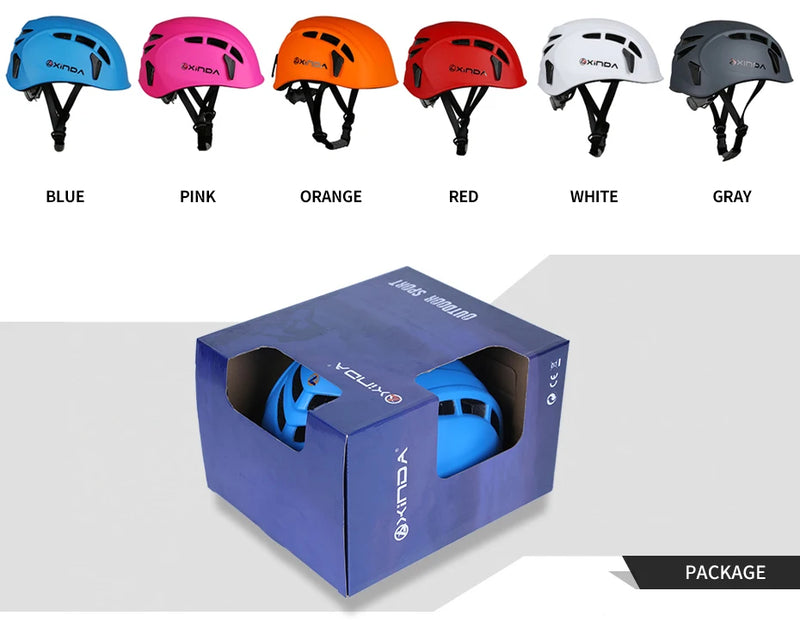 Xinda Outdoor Rock Climbing Helmet Speleology Mountain Rescue Equipment To Expand Safety Helmet Caving Work Helmet