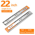 KAK 10" - 22" Stainless Steel Drawer Slides Soft Close | SAMAG