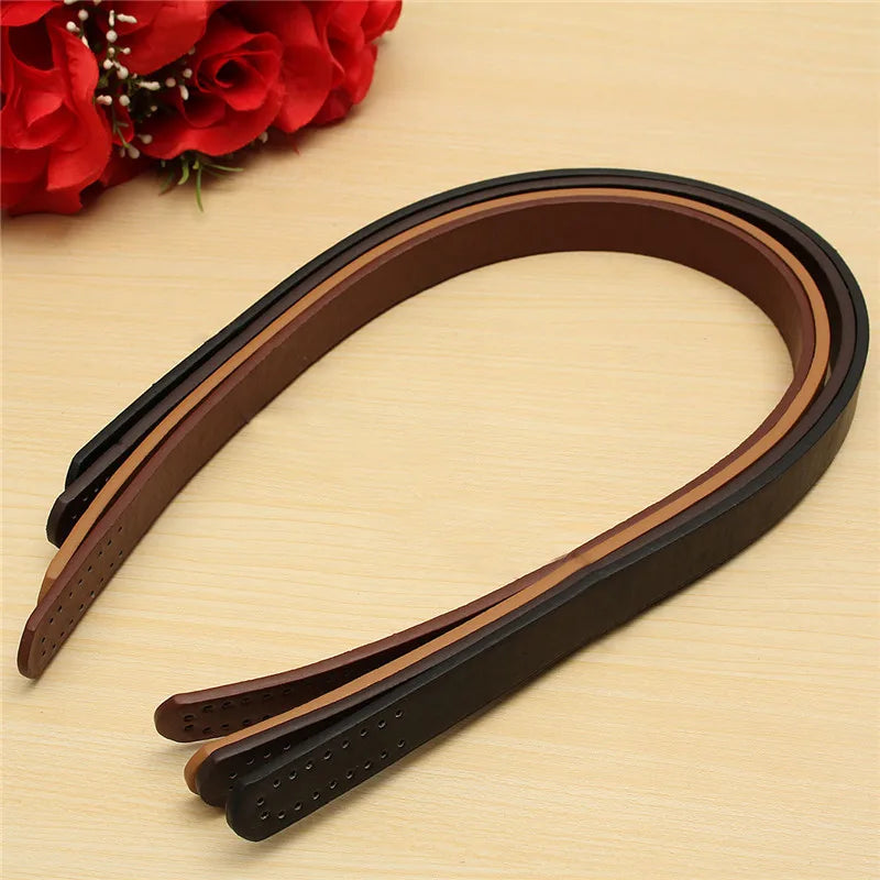 1Pair 60cm PU Leather Bag Strap Sew on Bags Handles Shoulder Handbag Belt Replacement DIY Crocheted Purse Wallet Accessories