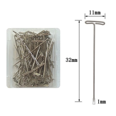 Tpins Long 32mm Silver T Shape Needles Pin For Wigs Hair | SAMAG