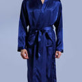 Black Long Sleeve Chinese Men Rayon Robes Gown New Male Kimono Bathrobe Sleepwear Nightwear Pajamas S M L XL XXL