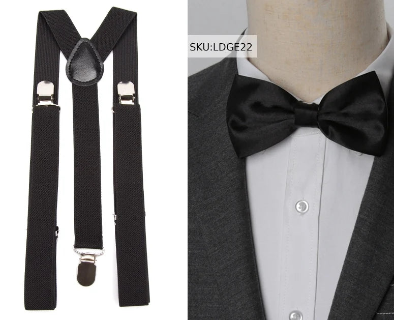 Suspenders Bow Tie Set Men Fashion Suspensorio for Man | SAMAG