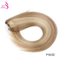 Real Beauty Platinum Blond Brazilian Straight Hair Weave Bundles 14"-28" Hight Ratio Remy Hair Extensions Brown #4 Blond P6/613#