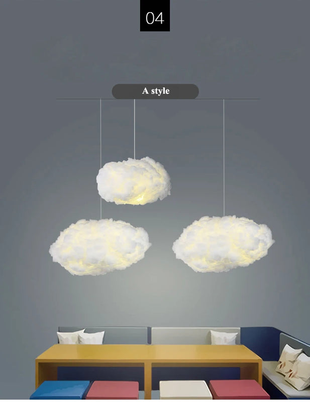 Modern Floating Cloud Led Pendant Light Living Dining Room Chandelier Lighting Bedroom Lampara Restaurant Hanging Lamp Luminaire