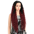 Magic Synthetic Lace Wig Wave Wigs Omber Blonde Wig High Temperature Fiber Curly Hair Wigs For Women Cosplay Lace Front Wig
