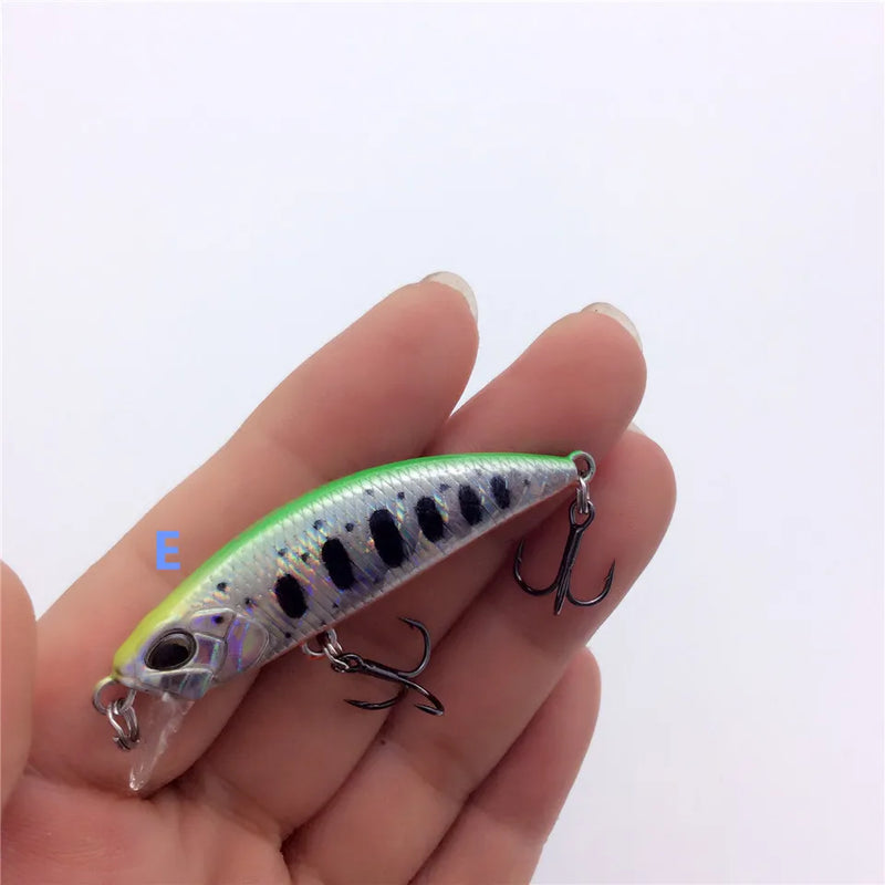 Tsurinoya 4PC 50mm 5g Sinking Minnow Artificial Bait for Trout Bass Fishing Wobbler Laser Hard Long Cast Fishing Lure DW63