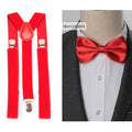 Suspenders Bow Tie Set Men Fashion Suspensorio for Man Boy Women Bowtie Braces Trousers Tirantes Wedding - Visuel 10 | SAMAG