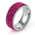 High Quality New arrival Fashion gift Charm Party New arrival rhinestone wedding jewelry Stainless Steel CZ Crystal Rings