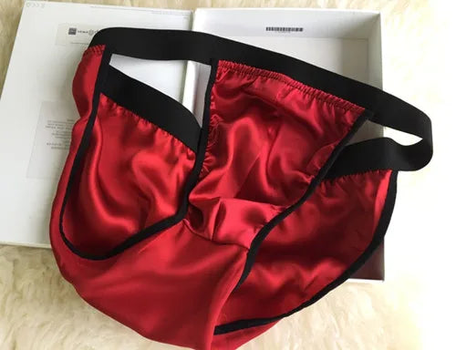 100% Mulberry Silk Men Panties Male Sexy Underwear
