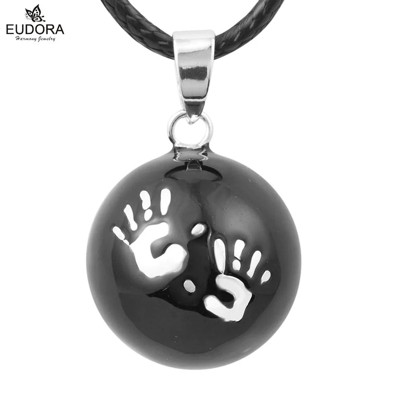 Eudora Harmony Ball Pendant Necklace Pregnancy Chime Ball Mexcian Bola Pendants Wishing Balls Fine Jewelry for Women Best Gift