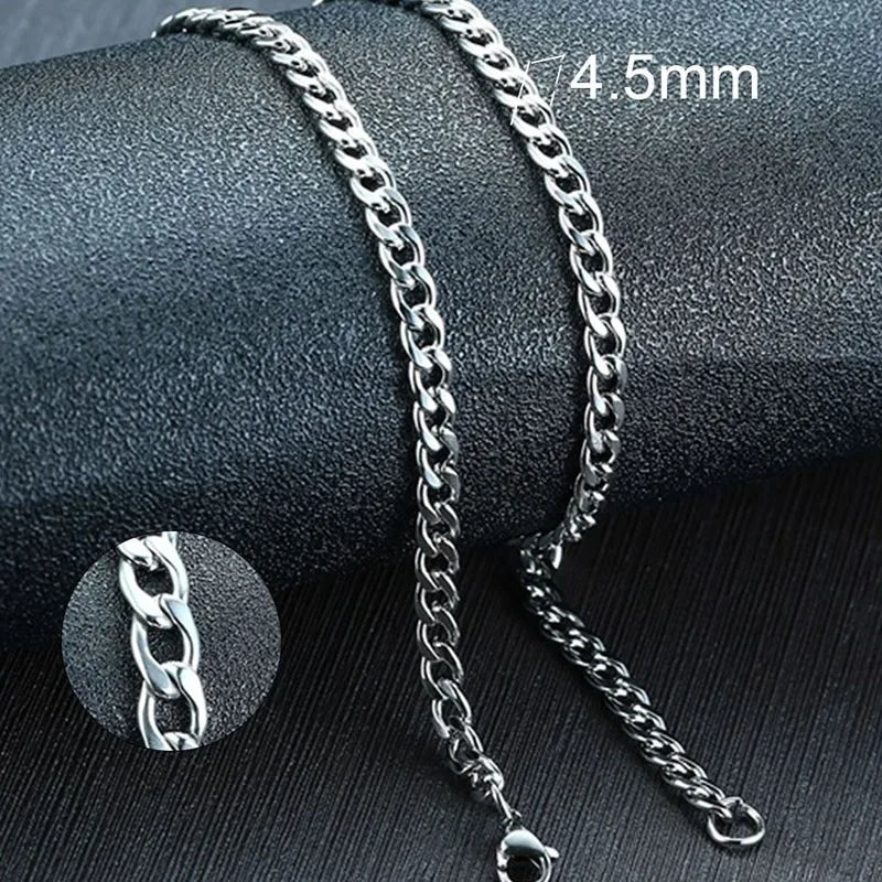 Vnox Men's Cuban Link Chain Necklace Stainless Steel Black Gold Color Male Choker colar Jewelry Gifts for - Visuel 16 | SAMAG