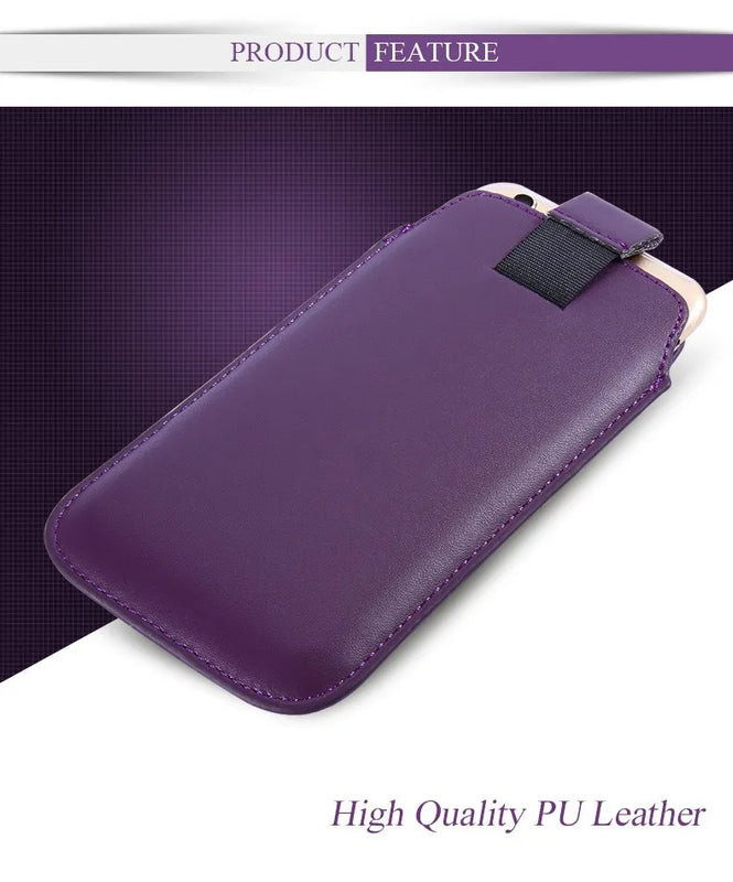 Mobile Phone Bag For BlackBerry Motion Aurora Case Universal Leather Sleeve Coque For BlackBerry DTEK60 Leap DTEK50 Pouch Case