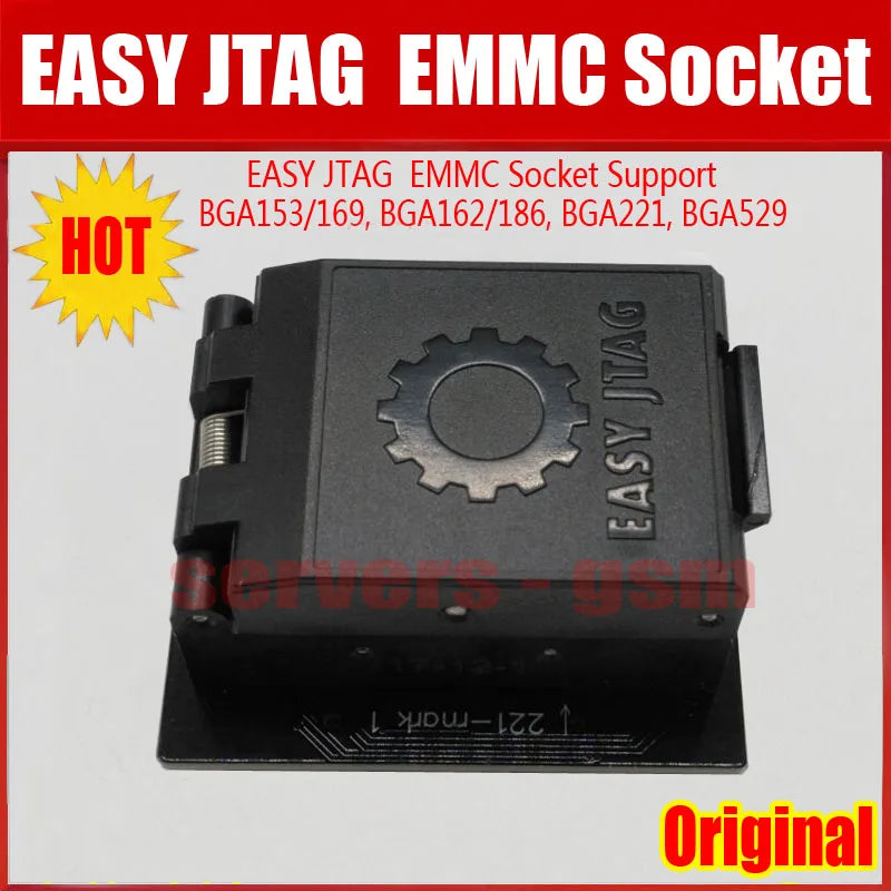 2026 NEW Original EASY JTAG EMMC Socket Adapter ( Support eMMC BGA153/169, BGA162/186, BGA221,BGA529)