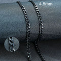 Vnox Men's Cuban Link Chain Necklace Stainless Steel Black Gold Color Male Choker colar Jewelry Gifts for Him