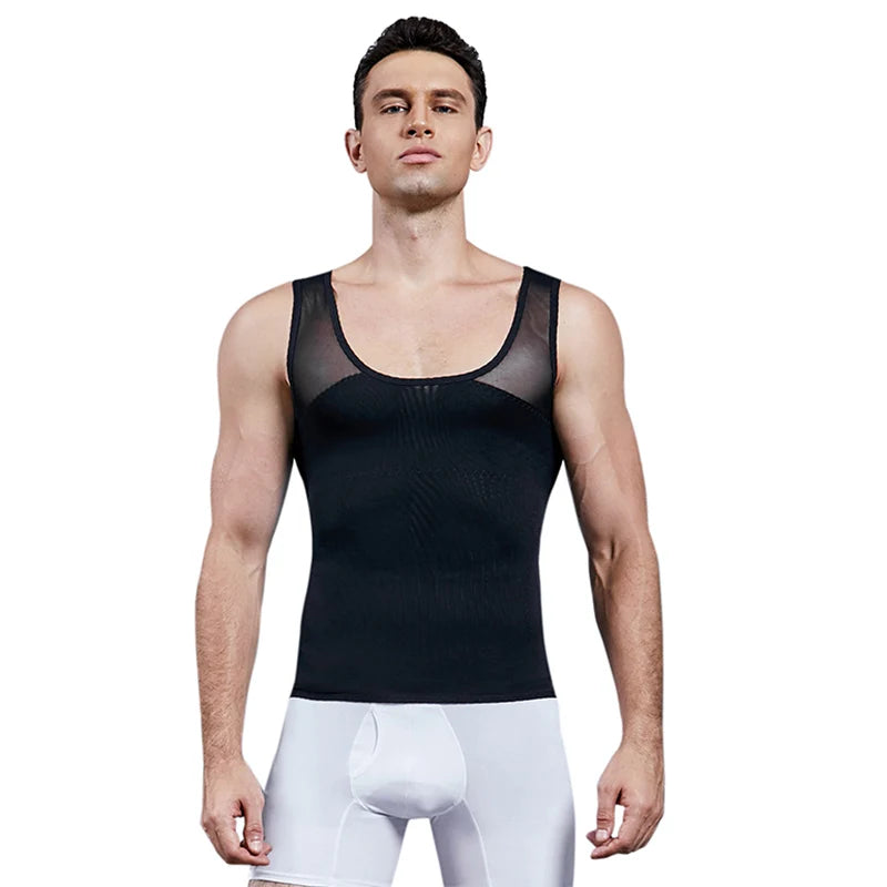 Men Shapewear Chest Compression Shirt to Hide Gynecomastia Moobs Slimming Body Shaper Vest Abdomen Chest Slim Shirt Men Corset