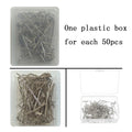 50pcs Tpins Long 32mm Silver T Shape Needles Pin For Wigs Hair Weaving Tools Salon Styling Tools Mannequin Head Wig Stand