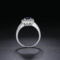 ZHOUYANG Princess Kate Blue Gem Created Blue Crystal Silver Color Wedding Finger Crystal Ring Brand Jewelry for Women ZYR076