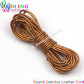 OlingArt 2mm 5M/Lot Craft Color Round Genuine Leather Cord Golden Silver DIY Necklace Bracelet Earrings Choker Jewelry Making