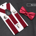 Kids Suspenders with Bowtie Fashion Children Bow Tie Set Boys Braces Girls Adjustable Baby Wedding - Visuel 18 | SAMAG